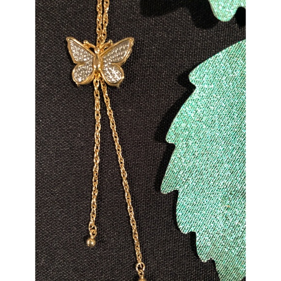 Avon vintage 1979 butterfly  lariat Y necklace - Picture 5 of 11